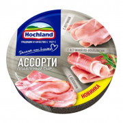 Сыр Хохланд ассорти мясное бекон-ветчина плавленый 50% 140г Сыр Хохланд ассорти мясное бекон-ветчина плавленый 50% 140г