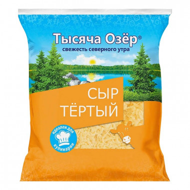 Сыр Тысяча озер тертый для кулинарии 45% 150г