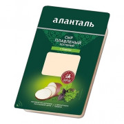Сыр Аланталь плавленый копченый с травами 40% 150г слайсы