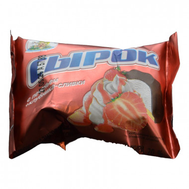 Сырок ММЗ глазированный клубника-сливки на печенье 20% 40г