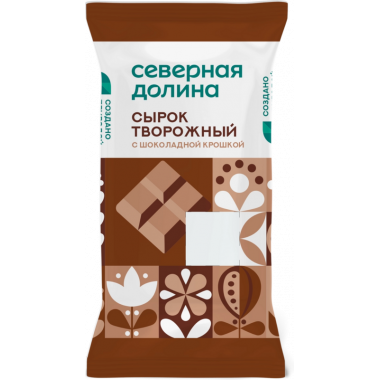 Сырок Северная долина творожный с шоколадной крошкой 8% 90г