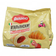 Мини-круассаны Яшкино с клубничным джемом 180гр Мини-круассаны Яшкино с клубничным джемом 180гр