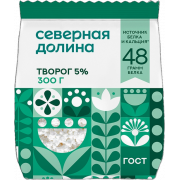 Творог Северная долина 5% 300г пакет Творог Северная долина 5% 300г пакет