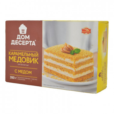 Торт Дом десерта Карамельный медовик с медом 350г