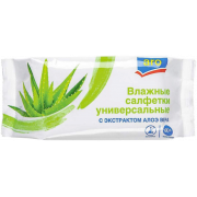 Салфетки Аро с экстрактом алоэ влажные 80шт