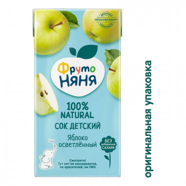 Сок Фруто-няня яблоко осветленный детский 0,5л
