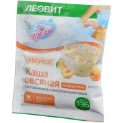 Каша Леовит Худеем за неделю овсяная Абрикос на фруктозе 40г