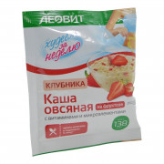 Каша Леовит Худеем за неделю овсяная Клубника на фруктозе 40г