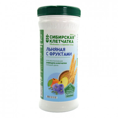 Клетчатка Сибирская клетчатка Льняная с фруктами 280г