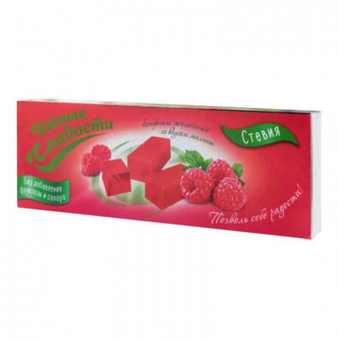 Конфеты Умные сладости желейные со вкусом малины 90г