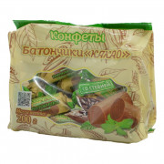 Конфеты Петродиет ТД Батончики Какао на фруктозе со стевией 200г