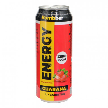 Напиток Бомббар L-Карнитин с гуараной тонизирующий клубника-земляника 0,45л ж/б