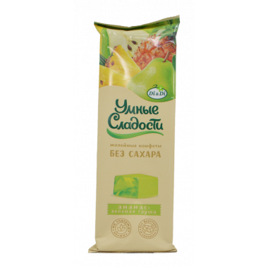 Конфеты Умные сладости желейные со вкусом Ананаса зеленой груши 85г