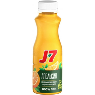 Сок J7 апельсиновый с мякотью 0,3л пэт